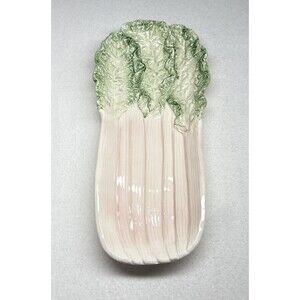 Fitz & Floyd Vegetable Garden Rhubarb Platter 18" XL Ceramic Serving Tray